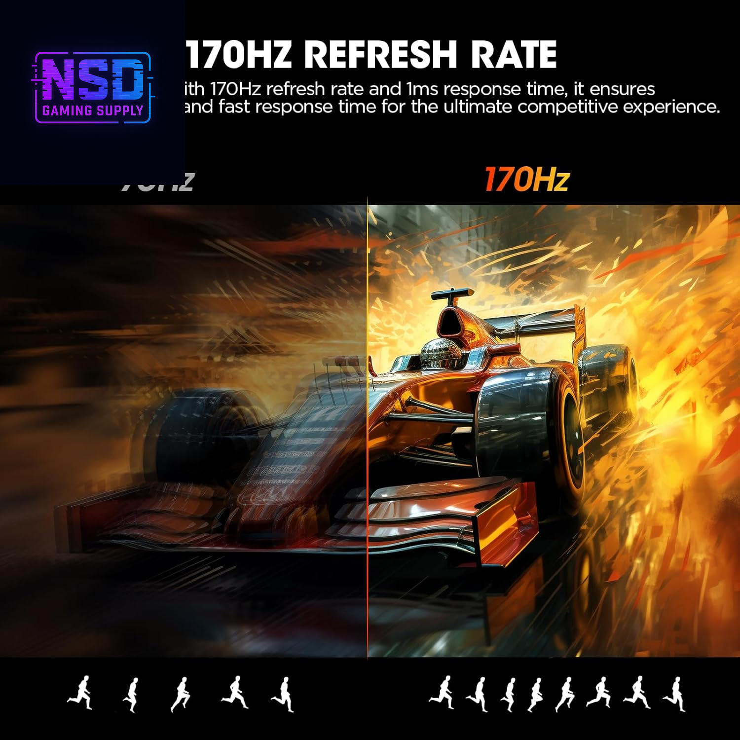 32 Inch Curved Gaming Monitor, QHD (2560 X 1440) 2K 170Hz 144Hz Monitor, 1Ms 1500R Display, 90% DCI-P3, Adaptive Sync, Tilt Adjustable, VESA Compatible, Displayport HDMI, Black