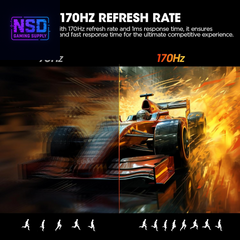 32 Inch Curved Gaming Monitor, QHD (2560 X 1440) 2K 170Hz 144Hz Monitor, 1Ms 1500R Display, 90% DCI-P3, Adaptive Sync, Tilt Adjustable, VESA Compatible, Displayport HDMI, Black