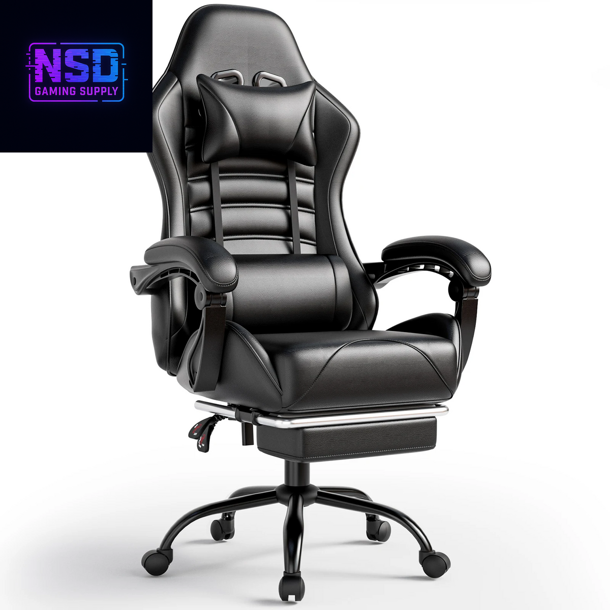 Ergonomic Gaming Chair with Footrest, Racing Style Video Game Chair for Adults, Reclining Gamer Chair Office Chair