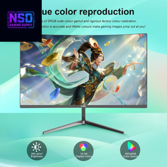 24 Inch Curved Monitor FHD 1920X1080P 100Hz Refresh Rate 16:9 Aspect Ratio Ergonomic Tilt Home Office Gaming Monitor Sync Visual Experience for Work & Play Support Wall Mount Install