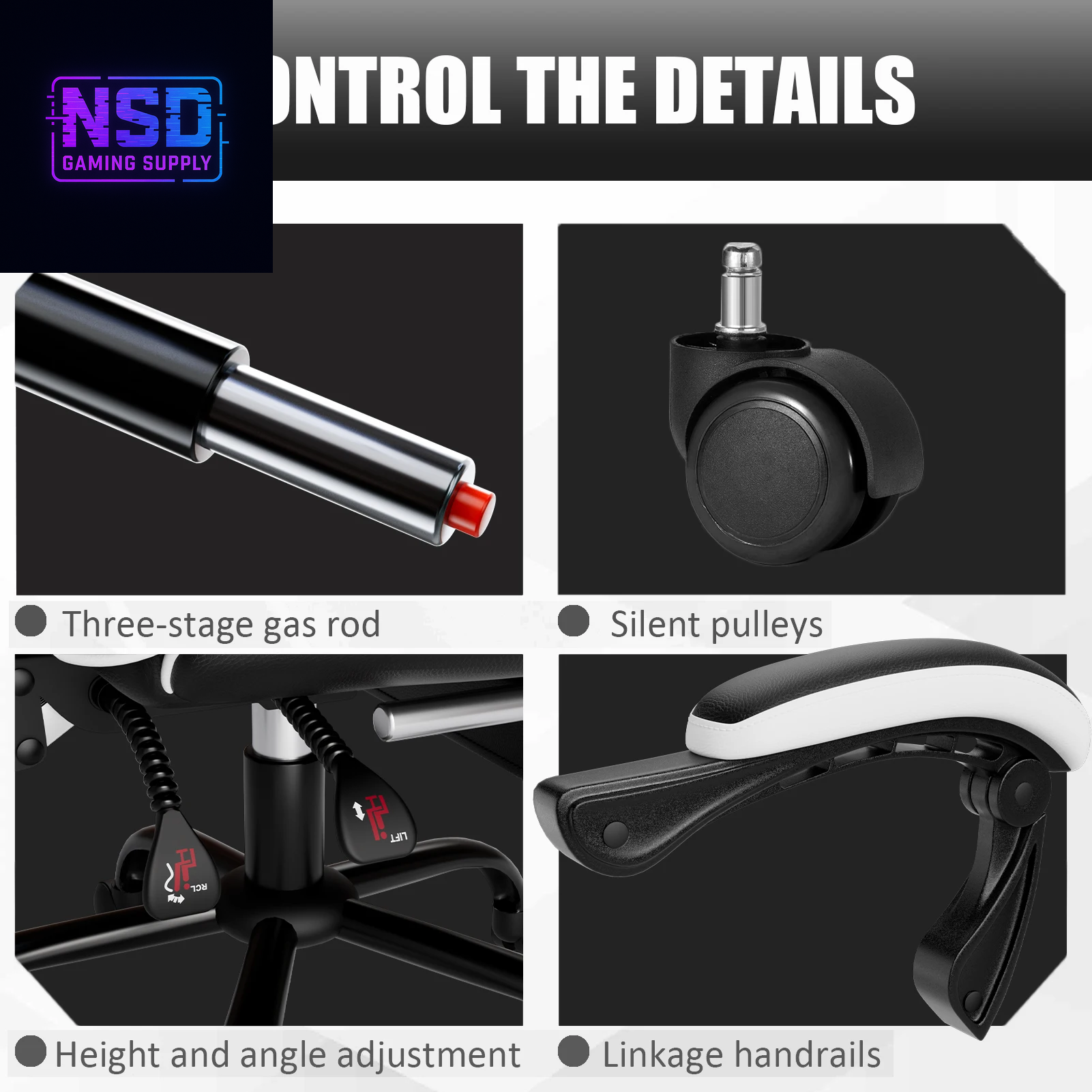 Ergonomic Gaming Chair with Footrest, Racing Style Video Game Chair for Adults, Reclining Gamer Chair Office Chair