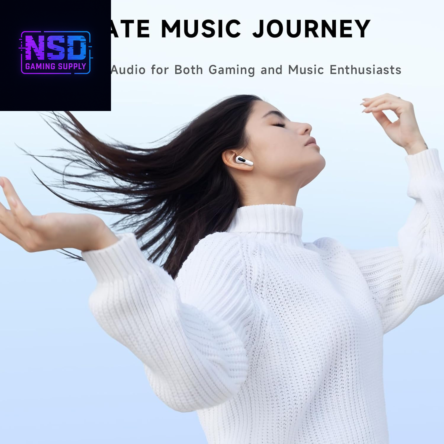 Wireless Gaming Earbuds, 20Ms Low Latency, Gaming Earbuds with Noise Cancelling Mic, 2.4Ghz & Bluetooth, LED Display, 36H Playtime for Meta Quest 3/2, PS5, PS4, VR, Switch, Steam Deck, PC, Phone