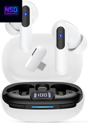 Wireless Gaming Earbuds, 20Ms Low Latency, Gaming Earbuds with Noise Cancelling Mic, 2.4Ghz & Bluetooth, LED Display, 36H Playtime for Meta Quest 3/2, PS5, PS4, VR, Switch, Steam Deck, PC, Phone