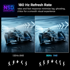 24 Inch Curved Gaming Monitor 180Hz FHD 1080P Computer Monitor, 1Ms 1500R Display, Adaptive Sync, Freesync Premium, HDMI 2.0X2 & DP 1.2, VESA, Tilt, 24E6CA