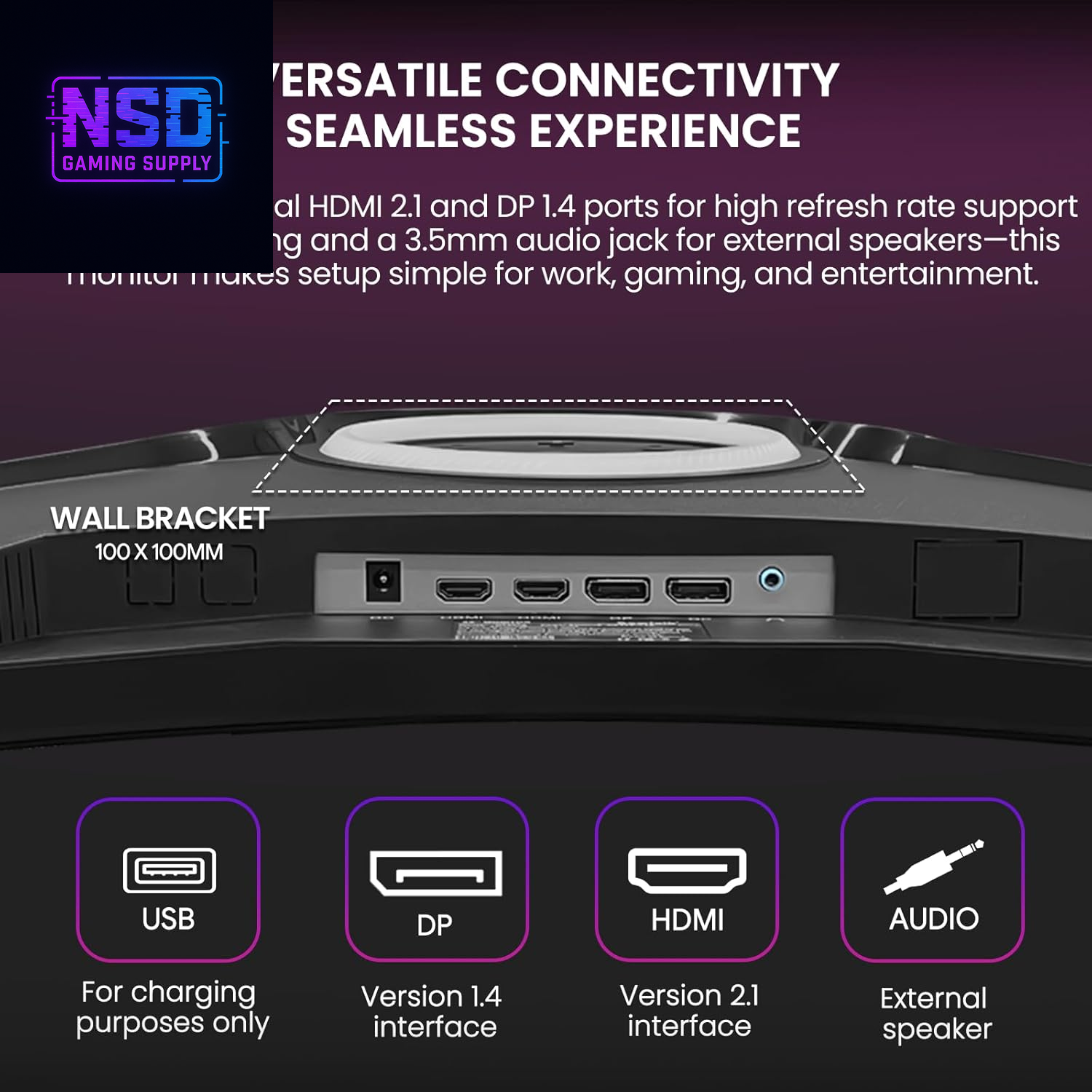 49" Curved Gaming Monitor | DQHD(5120 * 1440), 144Hz/165Hz, 1500R, 32:9, AMD Freesync, 120% Srgb, Height Adjustable Ultra-Wide Screen Monitors, HDMI 2.1 & DP 1.4, Wall Mount Install- Black