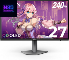 Agon PRO AG276QZD2 27" OLED Tournament Gaming Monitor 2560X1440, 240Hz 0.03Ms, G-SYNC, PS5 Xbox Switch Compatible, Glossy, Black
