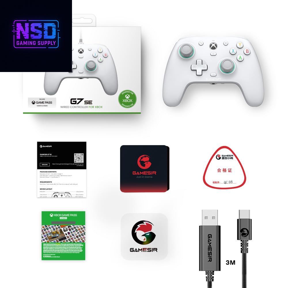 G7 SE Wired Controller for Xbox Series X|S, Xbox One & Windows 10/11, Plug and Play Gaming Gamepad with Hall Effect Joysticks/Hall Trigger, 3.5Mm Audio Jack